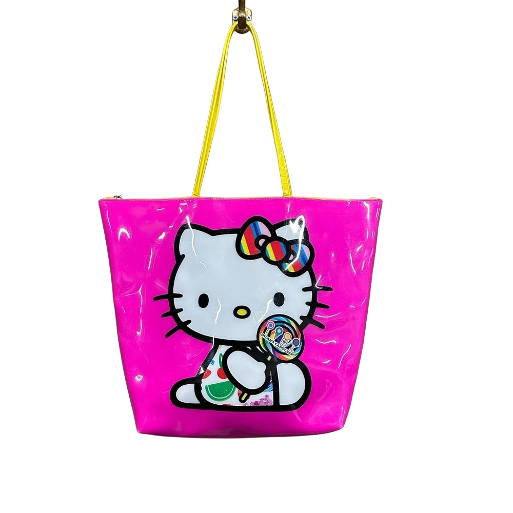 Hello Kitty Sanrio Dylans Candy Bar bright pink zip top tote